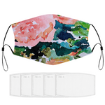 Peach Roses Face Masks Dust Mask with Filter Element, Multiple Spare Filter Cartridges