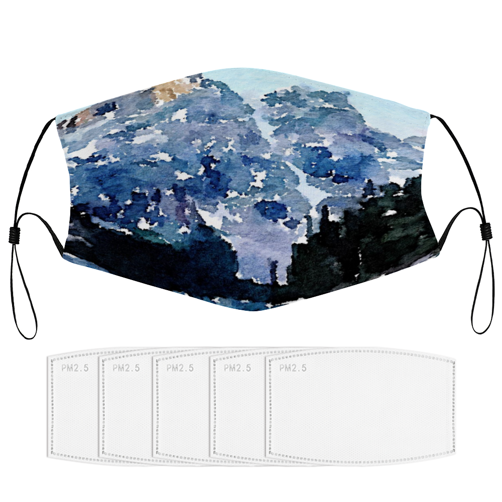 COOL WATERS Mountain Face Masks Dust Mask with Filter Element, Multiple Spare Filter Cartridges