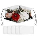 Floral Face Masks Dust Mask with Filter Element, Multiple Spare Filter Cartridges
