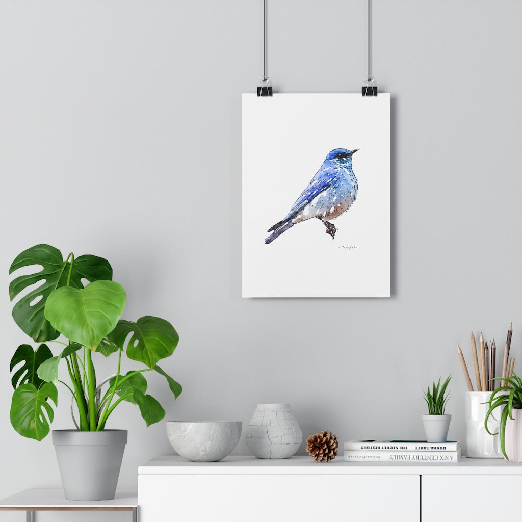 Little Blue Bird- Giclée Art Print