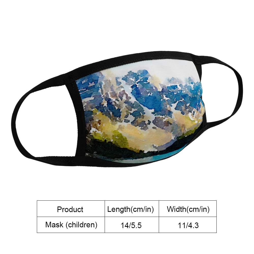 CHILD Size Face Masks - Mountains, TEN PEAKS Painting