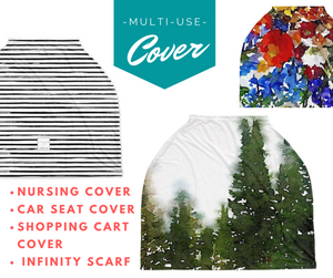 PEONY LOVE- Nursing cover, car seat cover, shopping cart cover or infinity scarf
