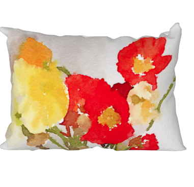 Poppies Pillow - 14" x 20"