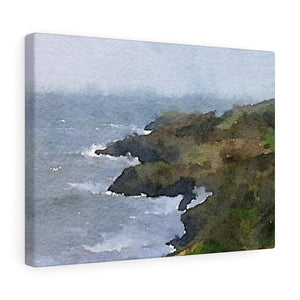 Seaside Blue Landscape Canvas Gallery Wrap
