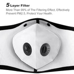 Porcelain Face Mask - Mesh & Activated Carbon with FILTER