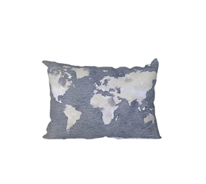 World Map Velvet Pillow CASE - 14"x20"