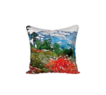 Red Wild Painting- Velvet Pillow CASE 18"x18"