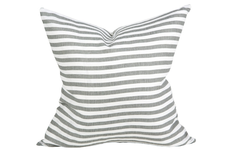 Large Cotton Stripe Pillow - 22" x 22"